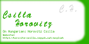 csilla horovitz business card